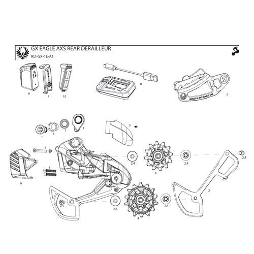 SRAM MTB GX Eagle AXS bagskifter