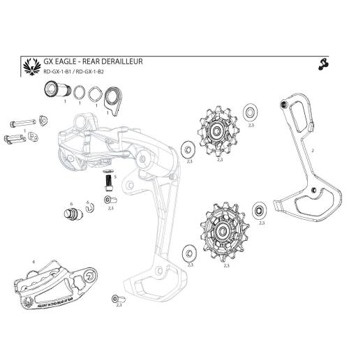 SRAM MTB GX Eagle bagskifter