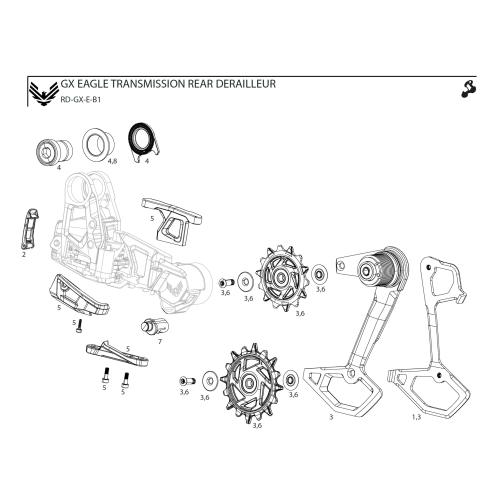 SRAM MTB GX Eagle Transmission bagskifter