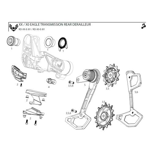 SRAM MTB XX / X0 Eagle Transmission bagskifter