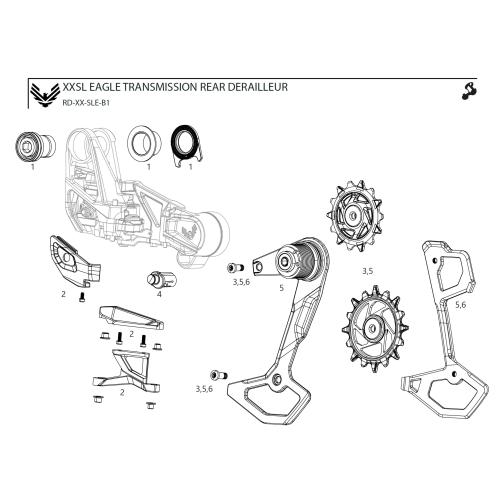 SRAM MTB XXSL Eagle Transmission bagskifter