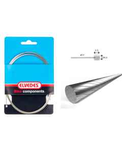 Elvedes Gearwire 49 tråde ø1,1 mm x 2250 mm Slick - EL6472RVSSHIM49SLICK - allbike.dk