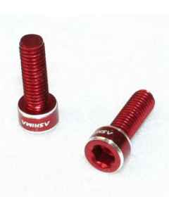 Skrue Ashima M5x15 Aluminium - 2 stk-Rød