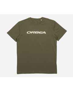 Orbea T-Shirt Khaki med hvid logo - S - P37148Z1 - allbike.dk
