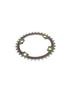 AbsoluteBlack Oval Road Klinge BCD 110/4 Shimano R9100/R8000 - Rainbow - 34T - ROV91344RB - allbike.dk