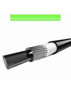 Elvedes ydrekabel gear med liner ø4,2 mm - Neon Grøn  - EL1120SP13