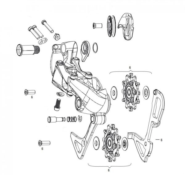 SRAM Pulleyhjul og Cage kit GX 1x11/Force1/Rival1 - 11.7518.059.000
