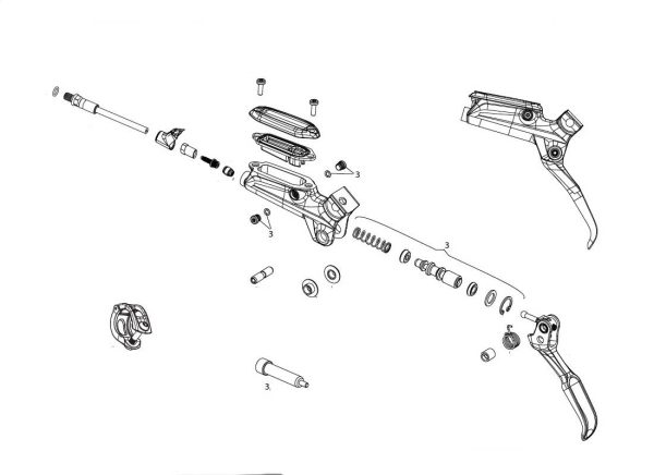 SRAM Level Ultimate/TLM/TL 2.gen. stempel kit til greb - 11.5018.005.011