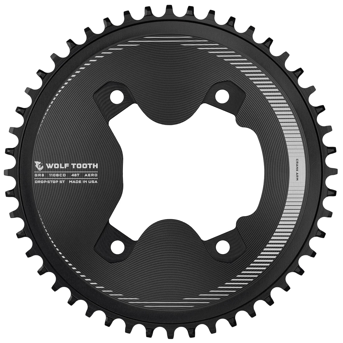 Wolftooth Aero klinge BCD110/4 asym Shimano GRX 800 - 46T - allbike.dk