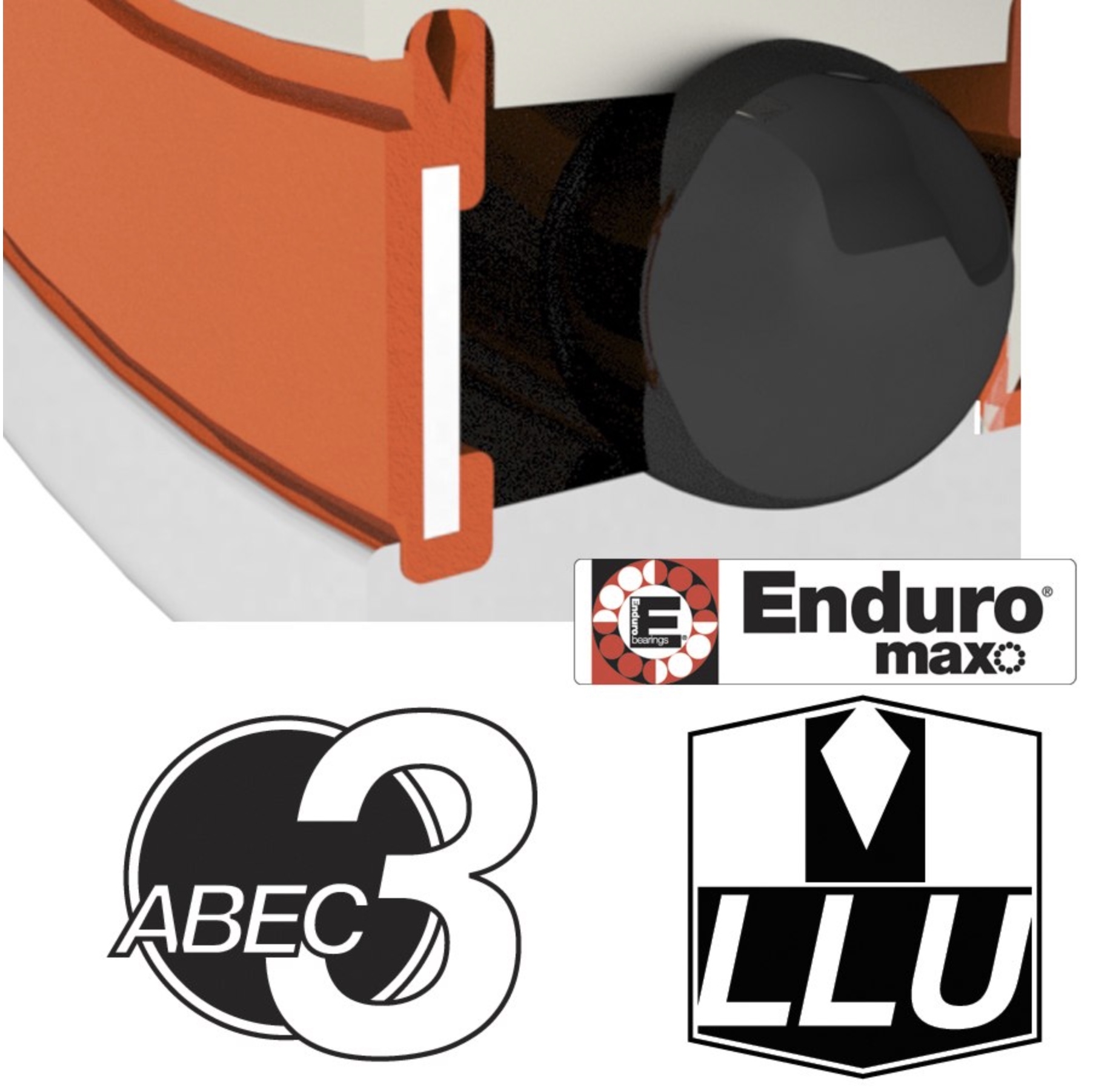 Enduro Kugleleje F6902-2RS ABEC3 LLU MAX (28x15x7/9,5 mm) - EB9072