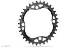 AbsoluteBlack Klinge Shimano HG+ 12 speed  BCD 104 OVAL - sort - OVSHxxBK - allbike.dk