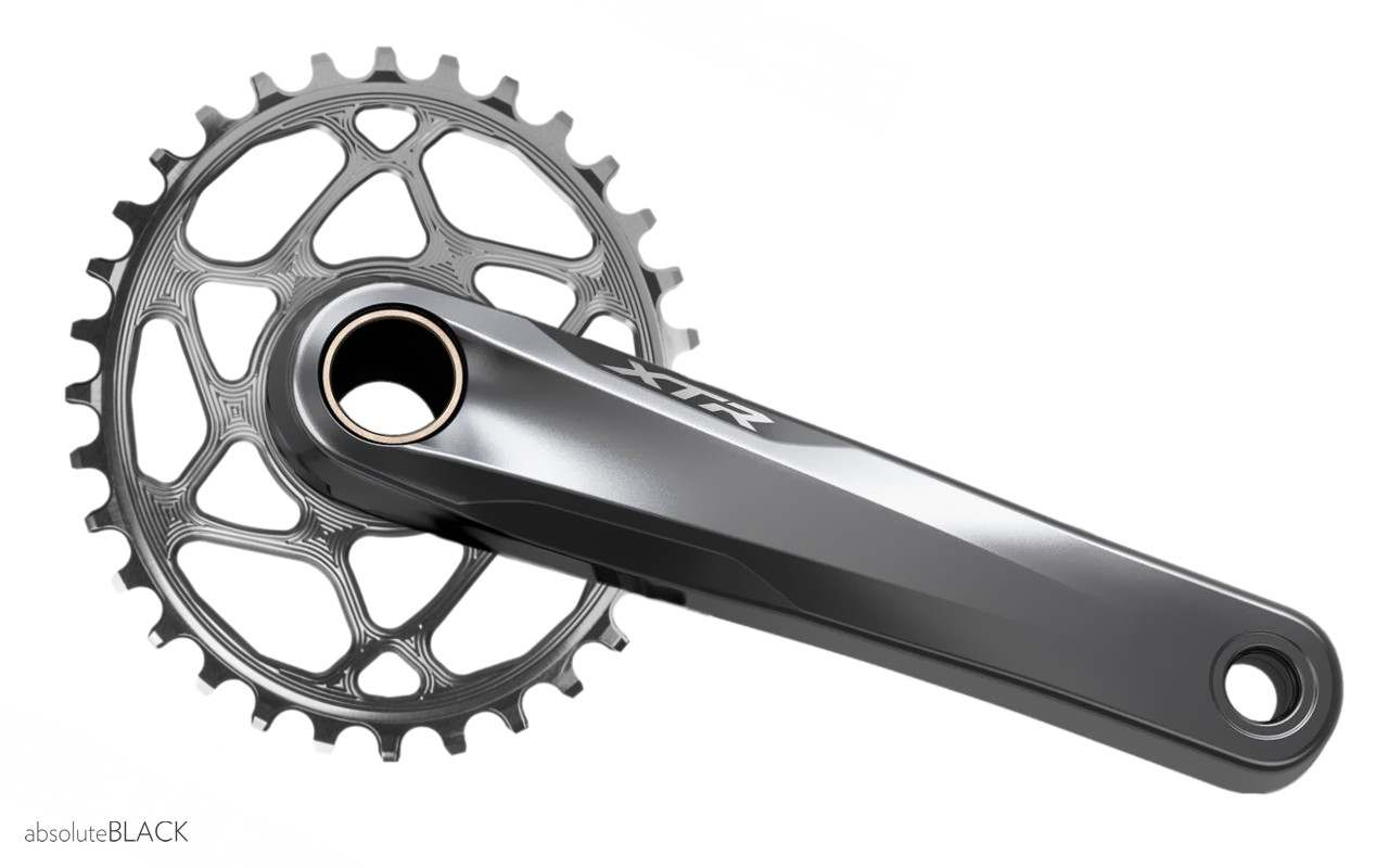 AbsoluteBlack Klinge NW Shimano XTR M9100/M9120 OVAL - Sort - SHDMOVxxBK - Sort - allbike.dk