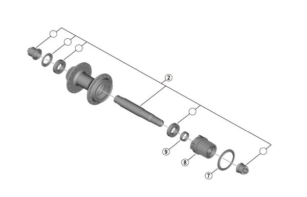 Shimano FH-MT401 QR akselkit - Y3HX98010 - allbike.dk