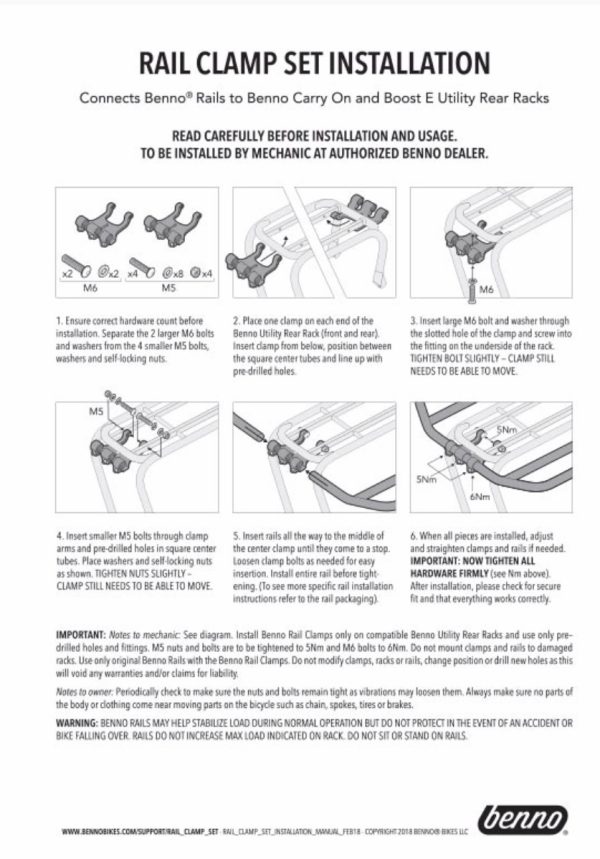 Benno Bikes Rail beslag - sort - BBA8010