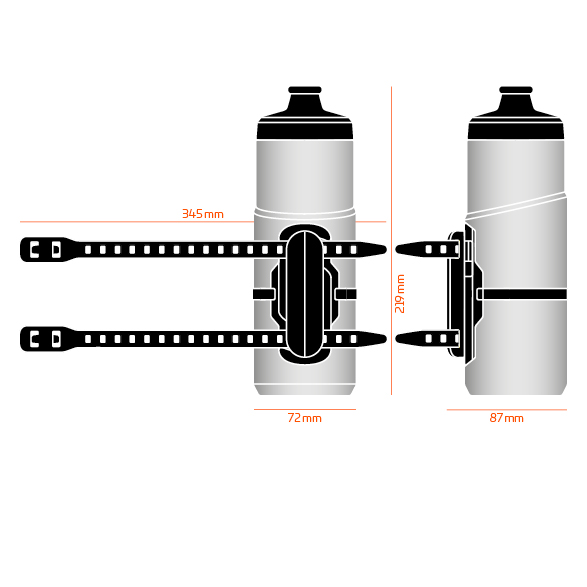 Fidlock TWIST drikkedunk med uni base - 600 ml - smoke - 09629