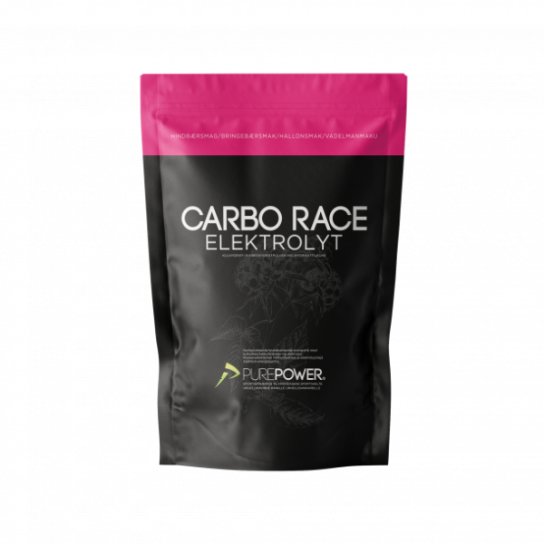 Purepower Energidrik Carbo Race Elektrolyt - 1000g - Hindbær - 6936300 - allbike.dk