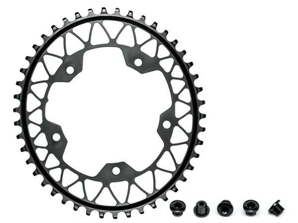 AbsoluteBlack Klinge NW 1x Oval Shimano 110/5 - Sort - GROVxx1105BK