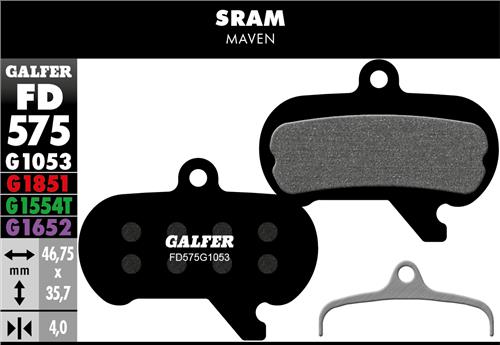 Galfer Bremseklods G1053 SRAM Maven Standard - FD575G1053 - allbike.dk