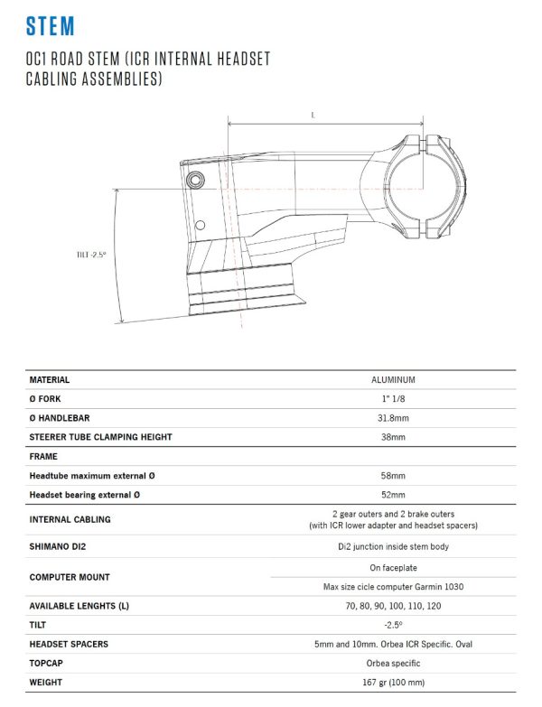 Orbea Frempind Road OC1 ST-RP21 - 110 mm - X0711000