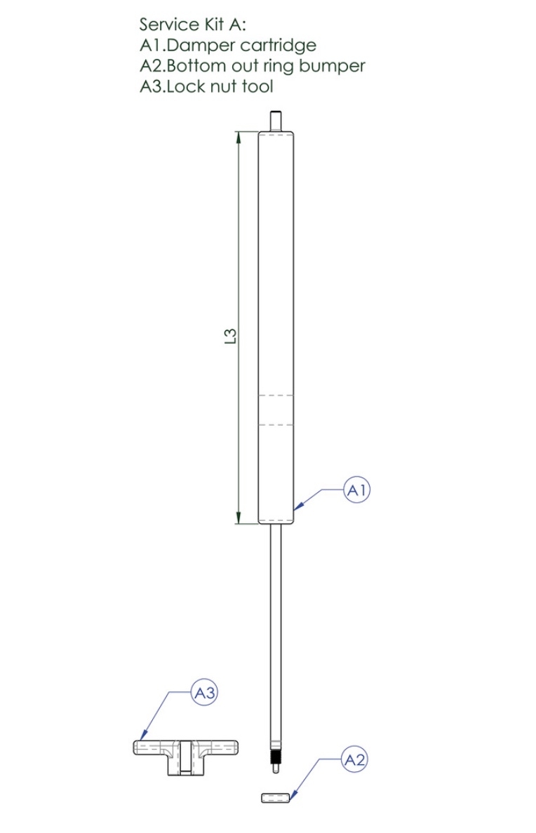 Contec drop-a-gogo dropperpost Servicekit A 125 mm drop - 03284395