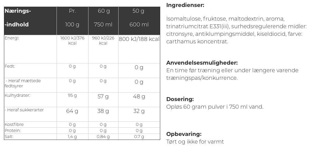 Purepower Energidrik Carbo Race Elektrolyt - 1000g - Citrus - 6910300