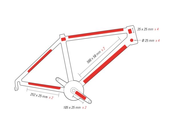 Zefal Skin Armor L Stelbeskyttelse Frame kit klar folie - 03290715