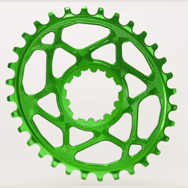 AbsoluteBlack Klinge Narrow/Wide Spiderless SRAM GXP OVAL - Grøn