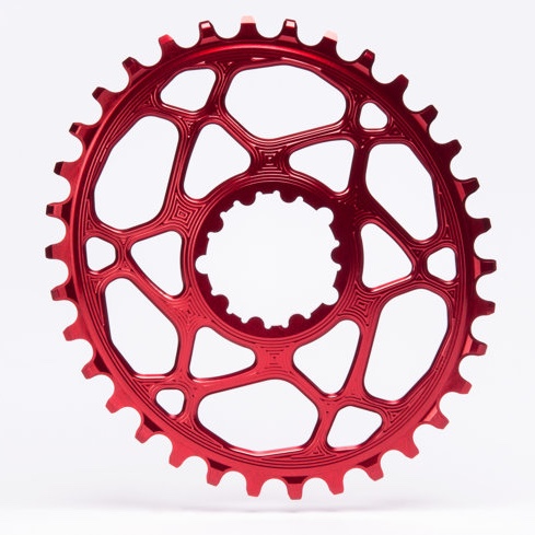 AbsoluteBlack Klinge Narrow/Wide Spiderless SRAM GXP OVAL - Rød