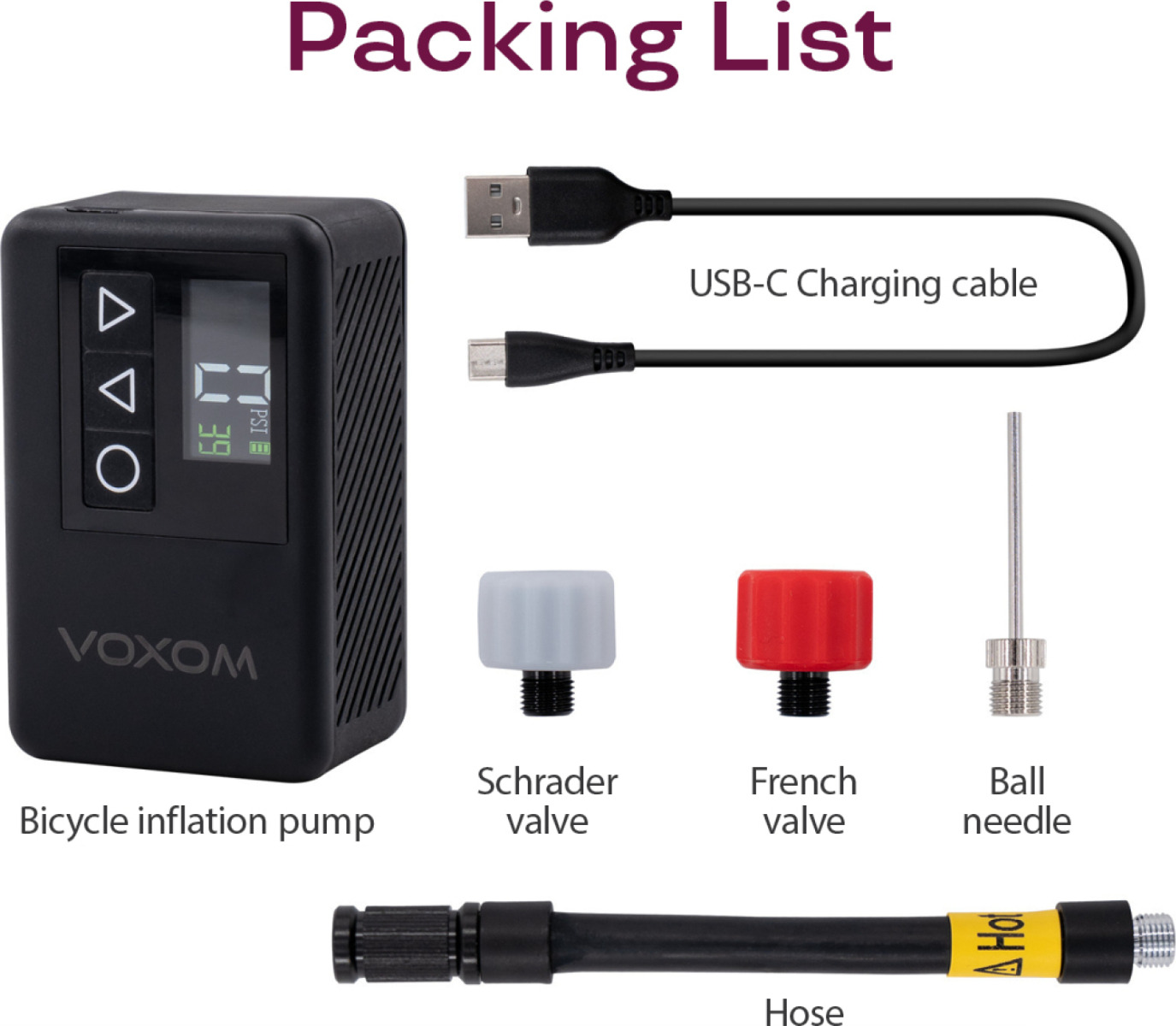 VOXOM Mini Air batteripumpe EPU2 - 4026465157147
