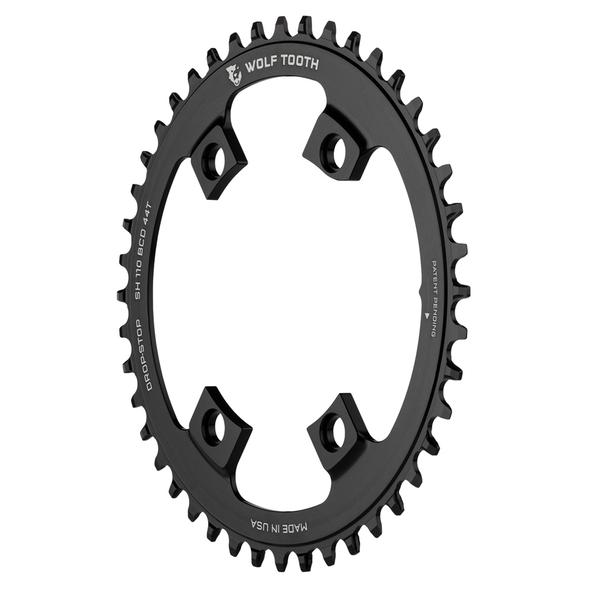 Wolftooth DropStop klinge BCD110/4 asym Shimano - 50T - sort - WT-SH11050