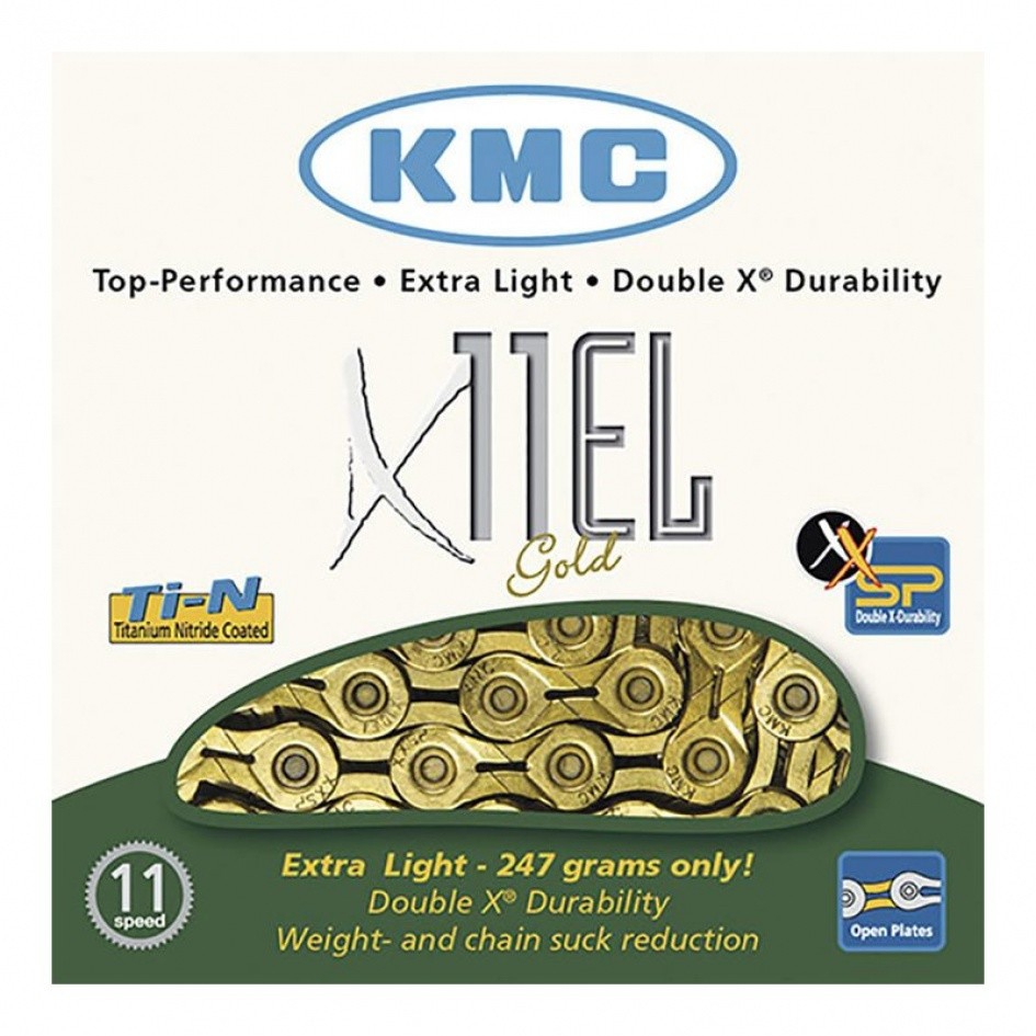 KMC Kæde 11 speed X-11-EL Guld 118 led - BX11ELT18