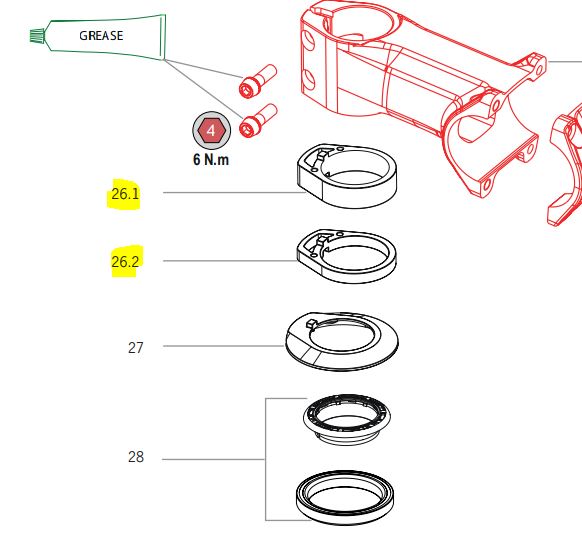Orbea Oiz carbon mtb headset spacers kit - X0210000 - allbike.dk