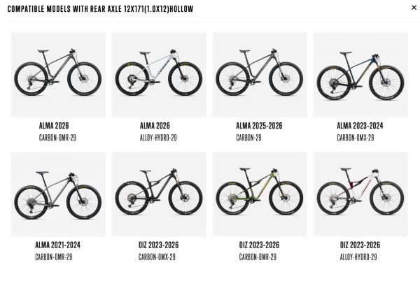 Orbea Stikaksel Rear Axle 12x171 (M12x1) Hollow - X0410000