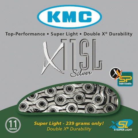 KMC Kæde 11 speed X-11-SL sølv 118 led - BX11SLN18W