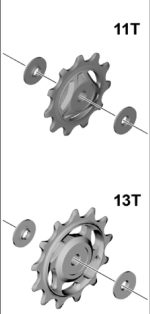 Shimano Pulleyhjul GRX RD-RX820/822 11/13T - 12 speed - Y3JS98010 - allbike.dk