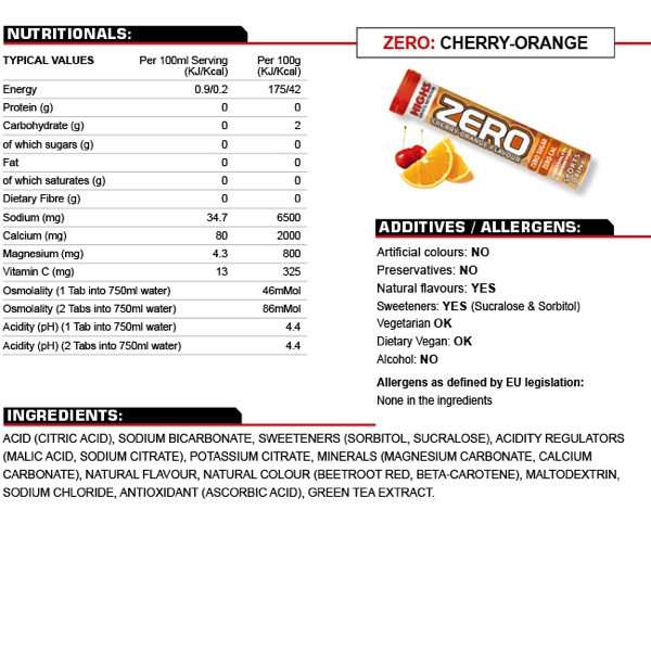 High5 ZERO eletrolyte tabs - 20 stk