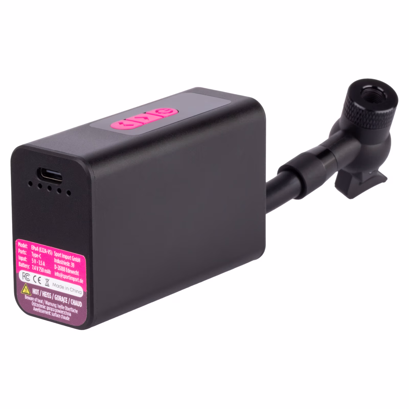 VOXOM Mini Air batteripumpe EPU4 - 750 mAh - CLIK - 4026465645026 - Billede 4